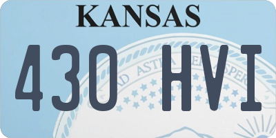 KS license plate 430HVI