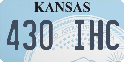 KS license plate 430IHC