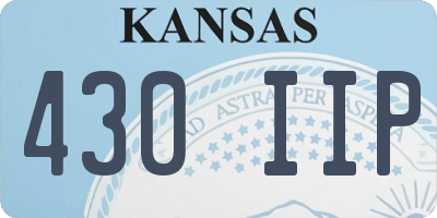 KS license plate 430IIP
