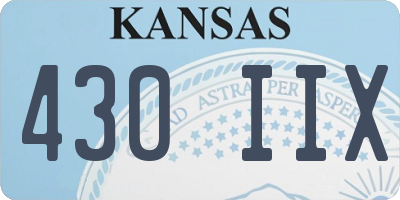 KS license plate 430IIX