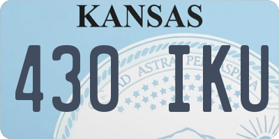 KS license plate 430IKU