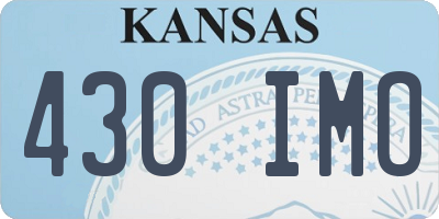 KS license plate 430IMO