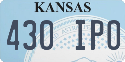 KS license plate 430IPO