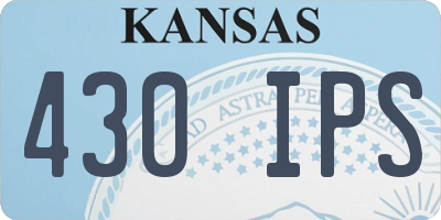 KS license plate 430IPS