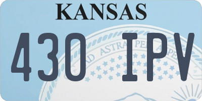 KS license plate 430IPV
