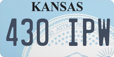 KS license plate 430IPW