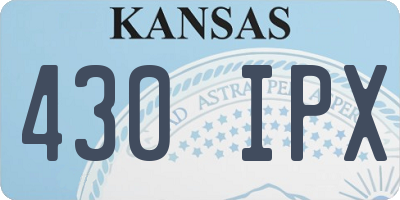 KS license plate 430IPX