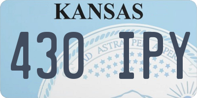 KS license plate 430IPY