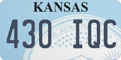 KS license plate 430IQC
