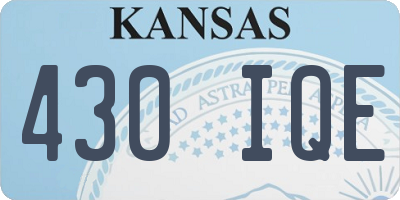 KS license plate 430IQE