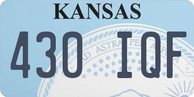 KS license plate 430IQF