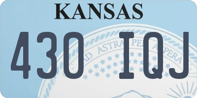 KS license plate 430IQJ