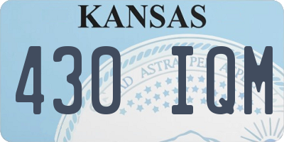KS license plate 430IQM
