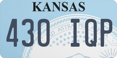 KS license plate 430IQP