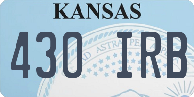 KS license plate 430IRB