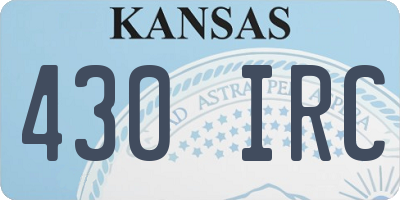 KS license plate 430IRC