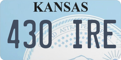 KS license plate 430IRE