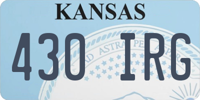 KS license plate 430IRG