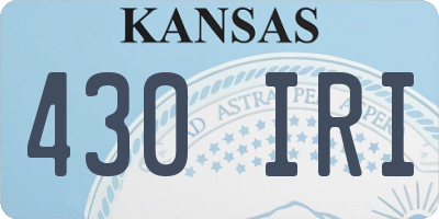 KS license plate 430IRI