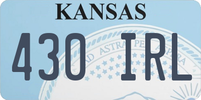 KS license plate 430IRL