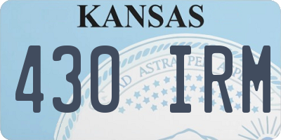 KS license plate 430IRM