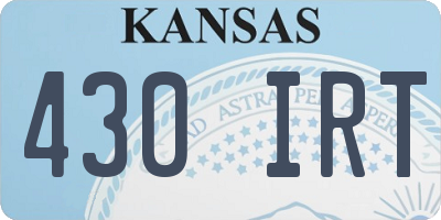 KS license plate 430IRT