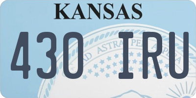 KS license plate 430IRU