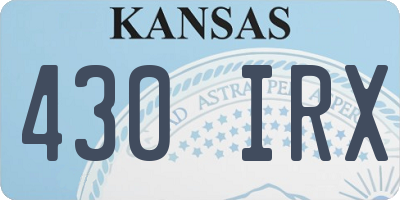 KS license plate 430IRX