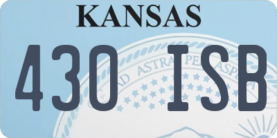 KS license plate 430ISB