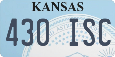 KS license plate 430ISC