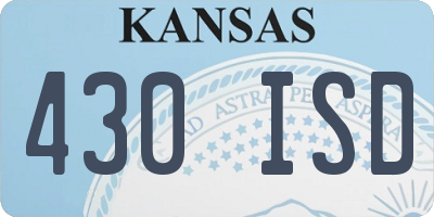 KS license plate 430ISD