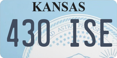 KS license plate 430ISE