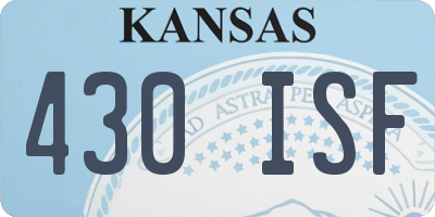 KS license plate 430ISF