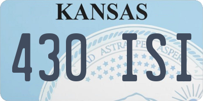 KS license plate 430ISI