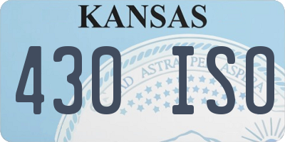 KS license plate 430ISO