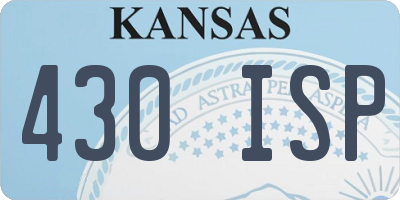 KS license plate 430ISP