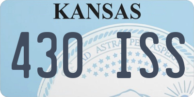 KS license plate 430ISS