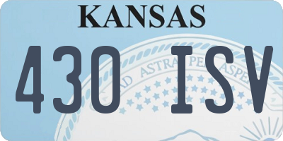 KS license plate 430ISV