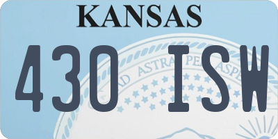 KS license plate 430ISW