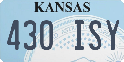 KS license plate 430ISY