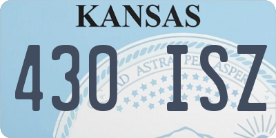 KS license plate 430ISZ