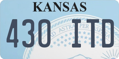 KS license plate 430ITD