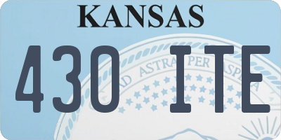 KS license plate 430ITE