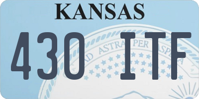 KS license plate 430ITF