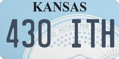 KS license plate 430ITH