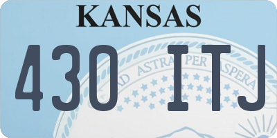 KS license plate 430ITJ