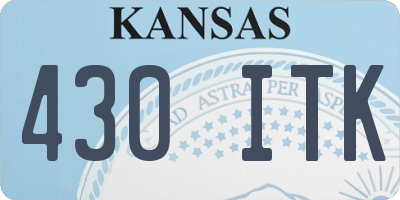 KS license plate 430ITK