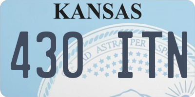 KS license plate 430ITN