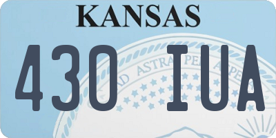 KS license plate 430IUA