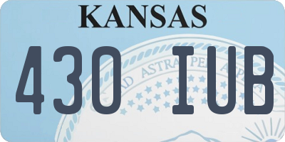 KS license plate 430IUB